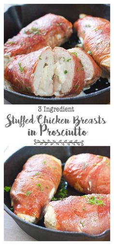 Three Ingredient Recipes, Cheese Stuffed Chicken Breast, Stuffed Chicken Breasts, Chicken Receipes