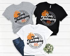 Family Thanksgiving Matching T-Shirt, Pumpkin Family 2024 Shirt, Thanksgiving Group Shirt, Gift For Thanksgiving Shirt,Thanksgiving Crew Tee **Discover Comfort and Durability For our printing, we've handpicked top-quality shirts from Bella Canvas and Gildan SoftStyle brands, renowned for their excellence in the industry. *Bella Canvas* - Available in unisex sizes - Weighing 4.2 oz. - Solid colors feature a luxurious blend of 100% Combed Cotton and Ring-Spun Cotton. - Athletic Heather boasts 90% Combed and Ring-Spun Cotton, and 10% Polyester. - All Heather CVC Colors are crafted with 52% Combed and Ring-Spun Cotton, and 48% Polyester. *Gildan SoftStyle* - Also available in unisex sizes - Sport Gray: 4.5 oz/yd² | 90% Ring Cotton / 10% Polyester - Heather Navy, Heather Maroon, Heather Galapag Twins Thanksgiving Shirts, Cute Group Thanksgiving Shirts, Family Thanksgiving Shirts, Thanksgiving Shirts For Women, Pumpkin Family, Thanksgiving Family, Family Thanksgiving, Group Shirts, Thanksgiving Shirt