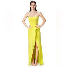 Stunning Strapless Maxi Dress Size Xs Nwt Never Worn ! Such A Beautiful Bright Dress, Don’t Forget Our Bundle Discount ! Strapless Yellow Dress For Gala, Yellow Strapless Dress For Gala, Yellow Strapless Gala Dress, Yellow Fitted Strapless Maxi Dress, Yellow Summer Party Gown, Yellow Summer Gala Gown, Summer Gala Yellow Gown, Spring Yellow Evening Dress, Yellow Sleeveless Maxi Dress For Gala