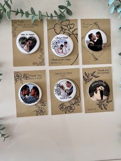 Personalized photo magnet Photo Magnet Wedding Favors, Wedding Favors Cricut, Wedding Favor Magnets, Wedding Favors Magnets, Useful Wedding Favors, Homemade Magnets, Sept Wedding, Wedding Favours Magnets, Button Maker