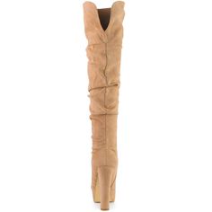 Your forever wardrobe deserves designs like these thigh-high boots. Expertly crafted from faux suede this pair features round toes and comes in a fitted silhouette. The side zipper makes it easy to put on and take off. The platform design gives the boot a vintage feel and flatters your legs perfectly. Slouch Stylish Over the Knee Boots; Platform; Round Toe; Zipper Closure; Chunky Heels; Vamp: Faux Suede; Outsole: Rubber; Heel: ABS; Heel Height: 5 1/8 inches; Shaft Height: 20 7/8 inches; Platform Fitted Suede Platform Boots, Fitted Suede Platform Boots For Fall, Trendy Knee-high Suede Platform Boots, Fitted Knee-high Suede Platform Boots, Trendy Fitted Suede Knee-high Boots, Platform Design, Boots Platform, Fitted Silhouette, Thigh High Boots