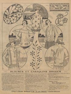 an old fashion magazine with pictures of women's clothing