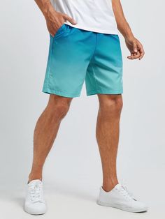 Multicolor Casual Collar  Woven Fabric Ombre,Tropical Straight Leg Embellished Non-Stretch  Men Bottoms Green Swim Trunks With Built-in Shorts For Summer, Casual Bottoms For Summer Beach Party, Tropical Swim Trunks With Elastic Waistband For Summer, Casual Bottoms For Beach Party In Summer, Summer Leisure Swim Trunks Short Length, Leisure Summer Swim Trunks Short Length, Short Leisure Swim Trunks For Summer, Leisure Swim Trunks For Summer In Short Length, Summer Beachwear Bottoms For Leisure