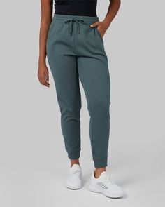 53% Cotton, 47% Polyester Regular-Fit 28” Inseam (Size Small) Side Pockets Ankle Cuffs Elastic Waistband w/ Drawstring Item# LCV15 Imported Check out below video to learn more about the Women's Comfort Tech Jogger Functional Sports Sweatpants, Functional Go-dry Sweatpants, Sweat Resistant Sports Bottoms, Comfort Stretch Sweatpants For Sports, Comfortable Moisture-wicking Sweatpants, Green Joggers For Jogging, Green Jogging Sweatpants, Go-dry Joggers For Workout, Green Sweatpants With Comfort Waistband