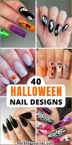 The best Halloween nail designs perfect for fall! From simple and spooky to trendy acrylic ideas, these short nail art designs are your go-to for a stylish Halloween. Get inspired with these easy and fun looks to elevate your festive spirit. Halloween Nail Designs French Tip, Halloween Nail Art Acrylic, Halloween Fall Nails Ideas, Holloween Nails Idea, Cute Easy Halloween Nails, Spooky Halloween Nail Designs, Halloween Nail Designs Simple, Nail Art Designs Halloween, Simple Halloween Nail Designs