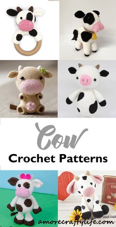 crochet cow patterns for stuffed animals