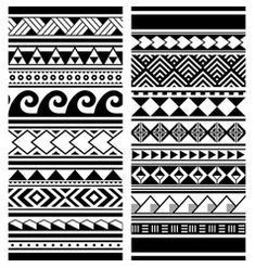 Polynesian maori tattoo seamless patterns vector Polynesian Maori Tattoo, Irish Pattern, Navajo Print, Maori Designs, Traditional Tattoo Art, Maori Tattoo, Seamless Pattern Vector