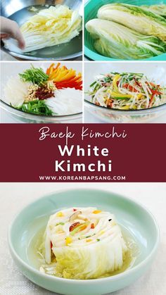 Baek Kimchi (White Kimchi) Baek Kimchi Recipe, White Kimchi Recipe, White Kimchi, Korean Bapsang, Homemade Dumplings Recipe