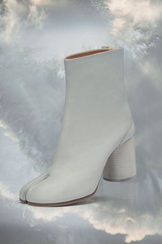 Luxury Heeled Boots With Reinforced Heel For Spring, Japanese Socks, Boots White, Block Heel Ankle Boots, Color Swatch, 15th Century, Heeled Ankle Boots, Nappa Leather, Leather Ankle Boots