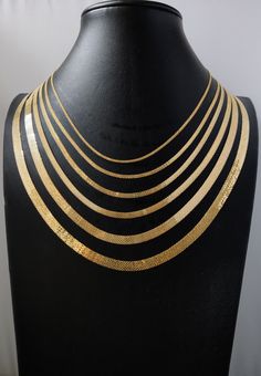 "10K Real Solid Gold Bismarck Chain Necklace, Bismark Necklace, 10k gold Bizmark Necklace, Mothers Day Gift Stamp : 10K Real Gold Bismarck Chain Necklace Chain Style: Bismarck Chain Necklace Material: 10K Genuine Gold Metal Stamp: 10K Available Length: 16\"-24\" Weight(average) : Apox; 6.6 grams 6mm 20 inches 6.45 grams 5.5mm 20 inches 4.38 grams 4mm 20 inches 3.7 grams 3.2mm 20 inches 2.86 grams 2.3mm 20 inches 1.9 grams 1.6mm 20 inches These Chains are 100% Authentic 10K Gold \"Not Plated or F Gold Herringbone Necklace In 14k Gold, Gold Herringbone Necklace With Curb Chain, 22k Gold Box Chain Necklace, Yellow Gold Stainless Steel Box Chain Necklace, Hallmarked Yellow Gold-plated Chain Necklace, 14k Gold Chain Necklace, 16 Inch Length, Gold-plated Yellow Gold Crucifix Necklace, Diamond Jewelry Necklace, 10k Gold