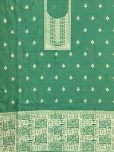 Product Details Persian Green Unstitched Salwar Suit in handloom Raw Silk Elevated with handloom Thread Woven Work Accompanied by an Unstitched Kurta, Bottom and Dupatta with Tassels Comes with the Vishnu Weaves Promise of Premium Quality Size & Fit Kurta & Bottom : 5.20 Mtrs Dupatta : 2.40 Mtrs Material & Care Dry Wash Only Traditional Katan Silk Lawn Suit, Handloom Straight Kurta Salwar Kameez For Eid, Handloom Semi-stitched Straight Kurta Salwar Kameez, Unstitched Straight Kurta With Traditional Patterns, Handloom Straight Salwar Kameez, Handloom Straight Kurta Salwar Kameez Semi-stitched, Unstitched Raw Silk Suit For Traditional Ceremonies, Eid Woven Motifs Straight Kurta Set, Ceremonial Zari Weaving Straight Kurta Sets