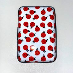 Ladybug Design Hard-Shell Case 7 Card Compartments Slim And Lightweight New Without Tags Fast Shipping White Rfid Blocking Rectangular Wallet, Trendy White Rectangular Card Holder, Trendy White Wallets For Gifts, Compact White Wallets For Gift, Compact White Wallet For Gift, White Rectangular Wallets For Gifts, Compact White Wallet As Gift, Compact White Rectangular Coin Purse, White Coin Purse With Card Slots As Gift