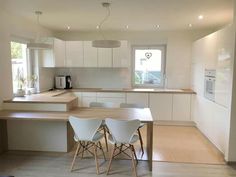 the kitchen is clean and ready to be used for cooking or dining room furniture,