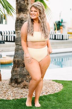 Feel just fine and sandy in these super chic swim bottoms! We love the gingham pattern and figure flattering design! Throw on some cute sandals and accessories for your next beach or pool day. Simply pair these bottoms with the matching top for the perfect look! Off Shoulder Dresses, Pool Day, Gingham Pattern, Midi Dress Party, Pool Days, Cute Sandals, Swim Cover, Model Fits, Maxi Dress Party