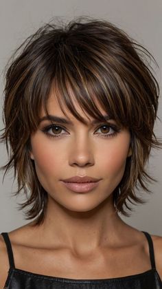 Medium Length Hair With Layers Over 50, Medium Shag Haircuts For Fine Hair, Short Shag Cut, Short Bob With Fringe, Cute Trendy Hairstyles, Short White Hair, Haircuts For Medium Length Hair, Timeless Looks