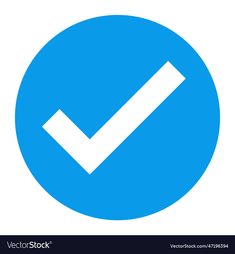 a check mark in a blue circle