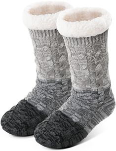 PRICES MAY VARY. SOFT FUZZY SLIPPER SOCKS : The fuzzy slipper socks is blend of high primium materials, It's very soft and comfortable, no itching problem, soft touch and comfortable feel. It's a perfect socks for women or girls. HIGH-TECH MICROFIBER & HIGH ELASTIC : This fuzzy cabin socks designed with high technology microfiber, high elastic fabric and soft touch features will makes your feet comfortable, warm, comfy all the day. SUITABLE FOR MANY OCCASIONS : This fuzzy socks are suitable for Sleeping Socks, School Socks, House Socks, Outdoor Socks, Cabin Socks, Thermal Socks, Socks Funny, Socks Christmas, High Technology