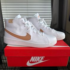 Men’s Nike Court Royals 2 Mid Brand New, Never Before Worn Nike Shoes Men, Mens Nike Shoes, Nike White, Shoes Men, White Nikes, Mens Shoes Sneakers, Men's Nike, Royals, Nike Men