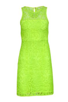 Current Boutique-J.Crew - Neon Yellow Floral Lace Sleeveless Sheath Dress Sz 00 Yellow Lace Dress For Spring, Neon Yellow Sleeveless Dress, Neon Yellow Sleeveless Summer Dress, Yellow Lace Dress For Party In Spring, Neon Yellow Sleeveless Mini Dress For Spring, Sleeveless Neon Yellow Summer Dress, Sleeveless Neon Yellow Mini Dress For Spring, Green Lace Dress For Summer, Green Sleeveless Lace Party Dress