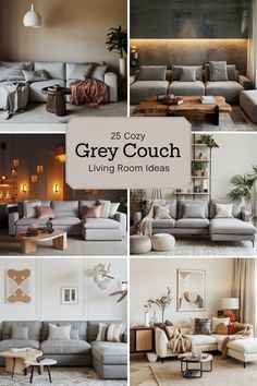 grey couch living room ideas collage