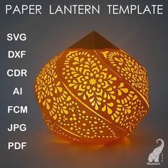 the paper lantern is lit up and ready to be used as a night light or decoration