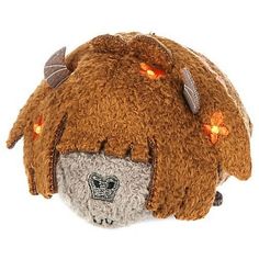 a stuffed animal with lights on its head