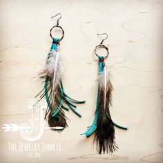 Turquoise Deer Skin Leather Tassel Earring Peacock Feather Peacock Feather Earrings, Ecommerce Website Design, Turquoise Leather, Deer Skin, Peacock Feathers, Peacock Feather, Leather Tassel, Feather Earrings, Earrings Collection