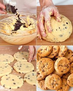 the process of making cookies is shown here