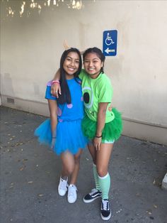 Mike Wazowski Halloween Costume, Sully Halloween Costume, Monsters Inc Halloween Costumes, Two Person Halloween Costumes, Monsters Inc Halloween, Sully Costume, Partner Halloween Costumes, Sully Monsters Inc