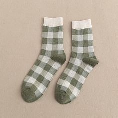 Colorful Plaid Cotton Socks - Vibrant Fall & Winter Fashion | Tristar Boutique Casual Multicolor Fall Socks, Multicolor Cotton Socks For Fall, Trendy Cotton Socks For Winter, Trendy Cotton Winter Socks, Trendy Winter Cotton Socks, Green Mid-calf Casual Socks, Casual Green Mid-calf Socks, Casual Mid-calf Green Socks, Trendy Green Cotton Socks