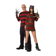 a man and woman dressed up in costumes