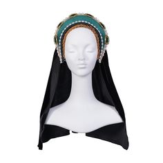 PRICES MAY VARY. Velvet cloth covered hat with artificial gemstone and pearls. Packing List: one tudor french hood Renaissance tudor crown headband victorian queen elizabeth tudor french hood ladies gable headdress anne boleyn cosplay costume elizabethan headdress coronet accessory Hand made product,may not perfect,this tudor style headpiece is suitable for anne boleyn cosplay,elizabeth cosplay,mary tudor costume etc tudor queen costume cosplay accessories Tudor French Hood Ladies Gable Headdres Anne Boleyn Halloween Costume, French Hood Tudor, Elizabethan Headdress, Tudor Headdress, Tudor Hood, Tudor Headpiece, Queen Elizabeth Tudor, Anne Boleyn Costume, Shakespeare Costumes