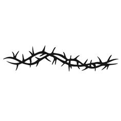 a black and white image of a crown of thorns