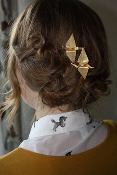 origami crane bobby pins will make even my hair fancy! #etsy @Alice Cartee Cartee Patania Origami Crane, Hair Ornaments, Hair Dos, About Hair, Pretty Hairstyles, Hair Jewelry, Hair Goals, Hair And Nails, Her Hair