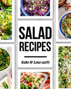 A collage featuring images of low-carb salad tailored for a keto diet Keto Salad Recipes, Homemade Dressing Recipe, Keto Salads, Keto Salad, Low Carb Salad, Homemade Dressing, New Flavour, Healthy Salads, Health Professionals