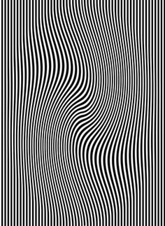 an abstract black and white background with wavy lines in the center, as if it were optical art