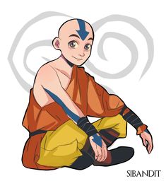 an avatar is sitting on the ground with his legs crossed and one leg bent up