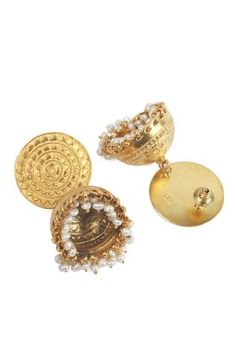 Shop for Sangeeta Boochra Handcrafted Bead Drop Jhumka Earrings Online at Aza Fashions Jhumkas Gold, Silver Bead Earrings, Jewellery Earrings, Jhumka Earrings, Silver Bead, Buy Gold, Online Earrings, Cut Work, Pearl Drop