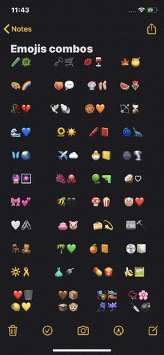 the emojts combos icon pack is displayed on an iphone's screen