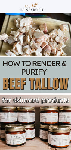 how to render and purify beef taillows for skincare products