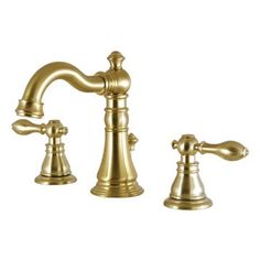 two handle bathroom faucet with brass finish