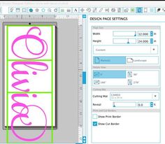 an image of a screen shot of the design space settings in photoshopped to be used