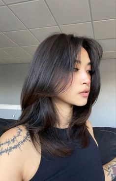 50 of the Best Medium Hairstyles for Women (Gallery + Videos Included) | 50 Stunning & Pretty Medium-Length Hairstyles for Women Long Layers Haircut Short Length, Short Layered Asian Haircuts, Layers For Asian Hair, Medium Length Hairstyles Round Face, Medium Length Hair With Curtain Bangs Asian, Asain Hairstyle For Women Medium, Short Black Hair With Side Bangs, Short Hair Layers Hairstyles, Asian Haircut Mid Length