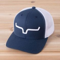 Kimes Ranch Weekly Trucker Navy Cap Kimes Hats, Kimes Ranch Hats, Mens Dress Hats, Kimes Ranch, Navy Cap