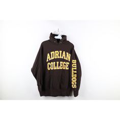 Vtg 90s Mens Small Faded Spell Out Adrian College Hoodie Sweatshirt Brown USA Mens Sweater Graphics cracking. Color faded. Missing hoodie string. USA made Mens size Small Measurements are: 20 inches underarm to underarm 25.5 inches top to bottom Brown 50% Cotton 50% Polyester US Shipping is FREE Canada is $15 and International is $24 Check out my other items in my store! V438 College Sweatshirt, 90s Mens, College Hoodies, Cool Jackets, Hoodie Sweatshirt, Men Sweater, Sweat Shirt, Sweatshirts Hoodie, Adult Outfits