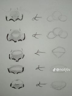 the drawing shows how to draw different shapes and sizes of objects with pencil on paper