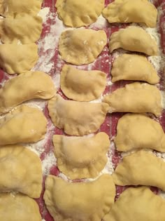 the dough is ready to be baked in the oven for baking and then placed on top of each other