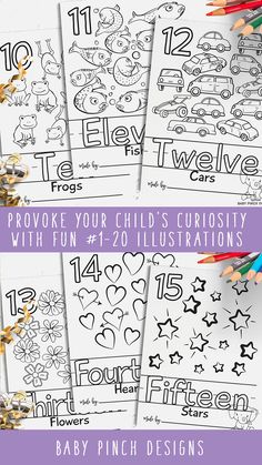 the printable coloring pages for babies and toddlers to color on with their own numbers