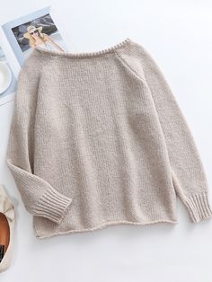 Apricot Cute High Heels, Vintage Jumper, Oversized Collar, Grey Crewneck, Selling Clothes, Look Casual, Vintage Bohemian, Jumpers For Women, Apricot