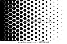 an abstract black and white background with hexagonal shapes